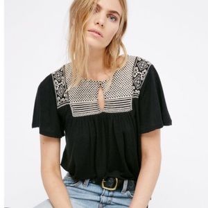 FREE PEOPLE Smock It To Me Tee Sz XS